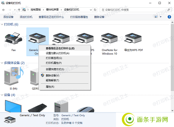 确保打印机已正确连接